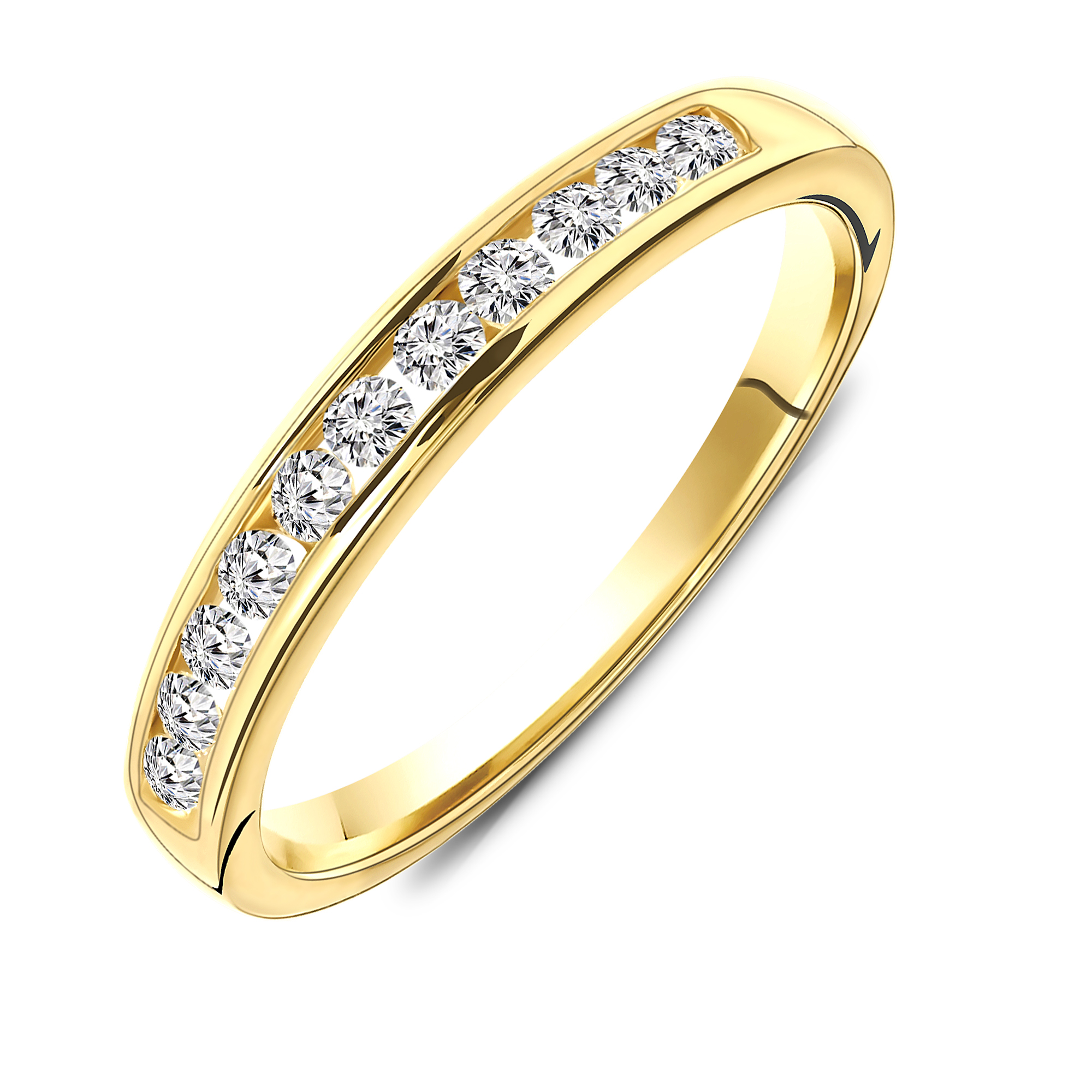 MIORE Ring Anello Oro Giallo 14KT Senza Pietra