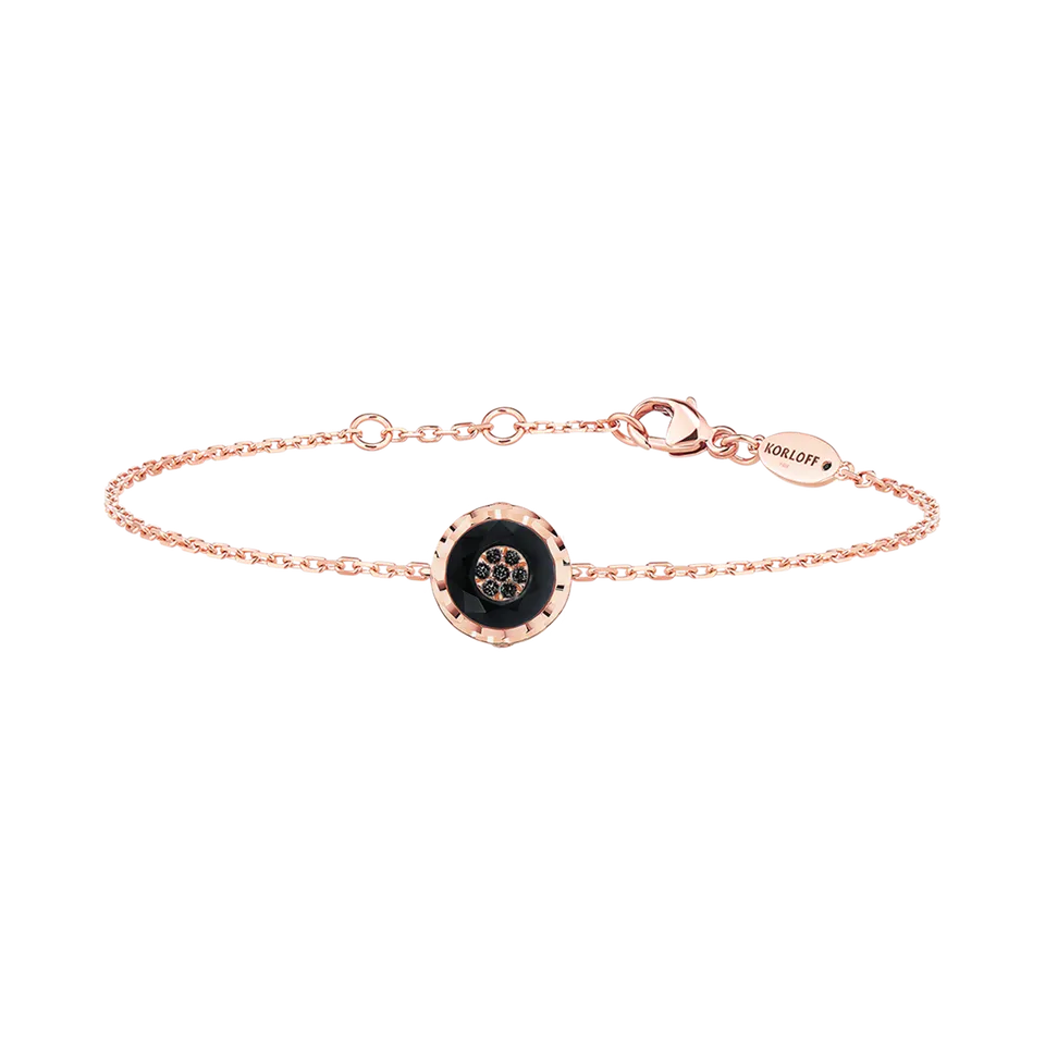 Korloff Je Play JL-JJPB02 bracciale oro rosa onice diamanti neri