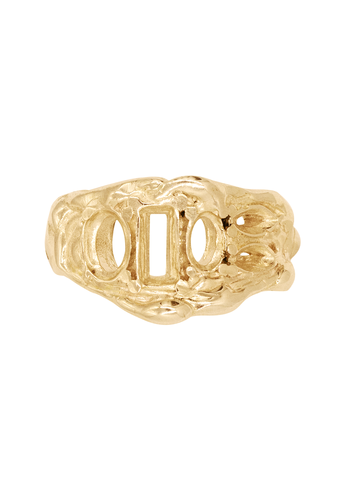 Voodoo Jewels Myo V3 anello argento placcato oro pietre naturali