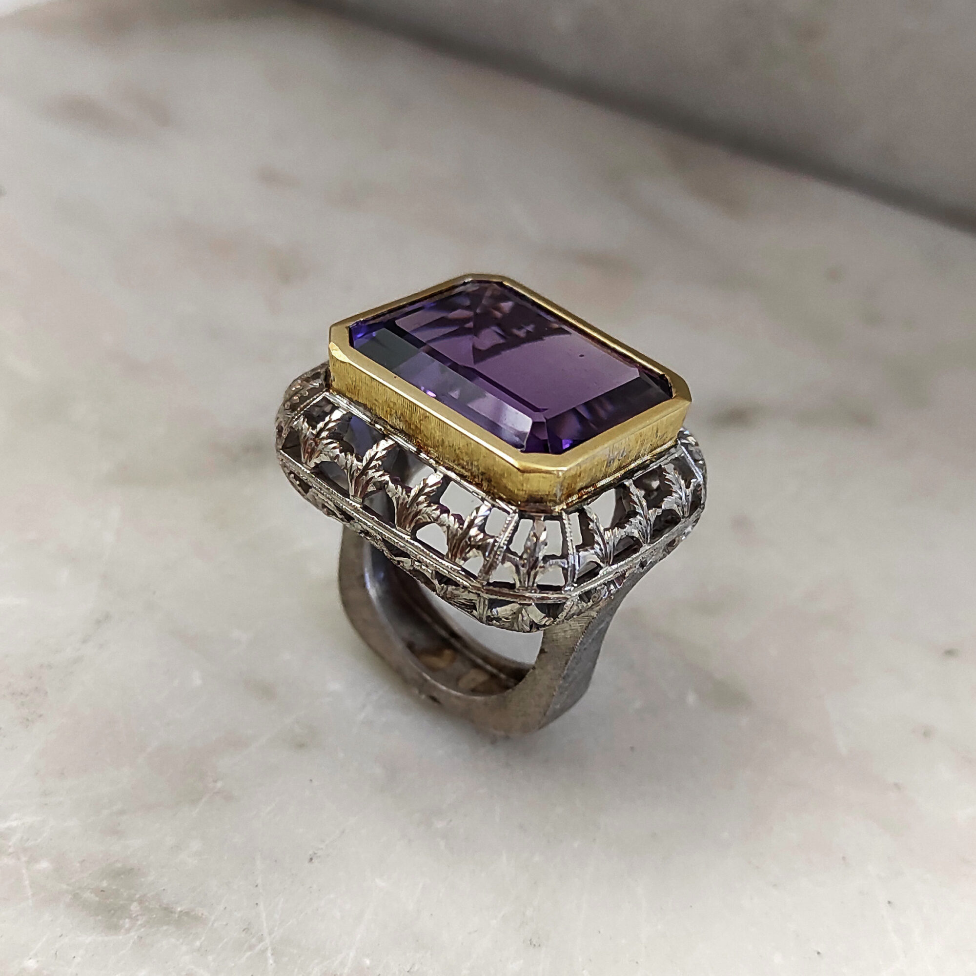 Jolly Jewels anello oro argento ametista 29 ct fiorentino