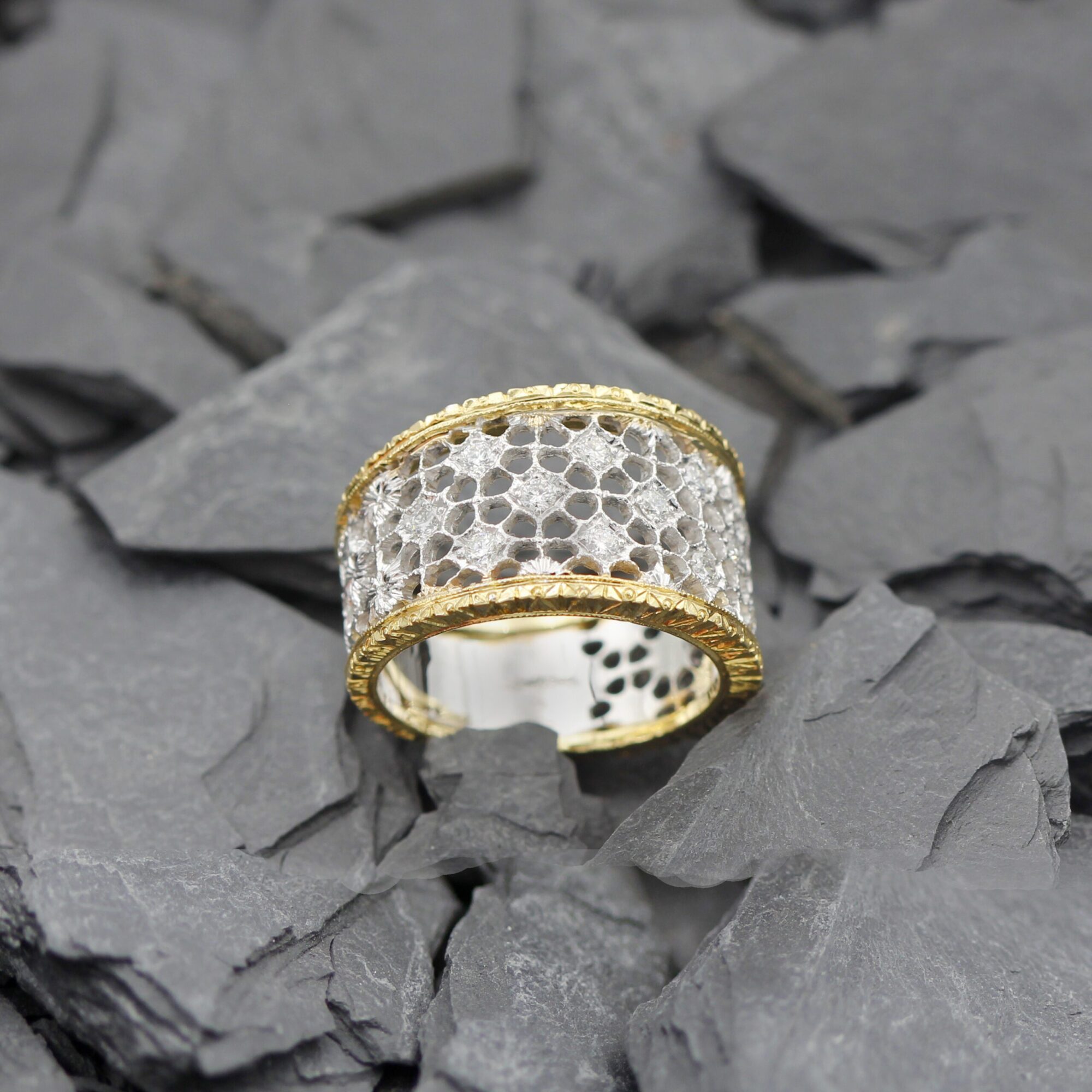 Anna Gioielli Orafo Fiorentino Anello Oro Diamanti 0,31 ct