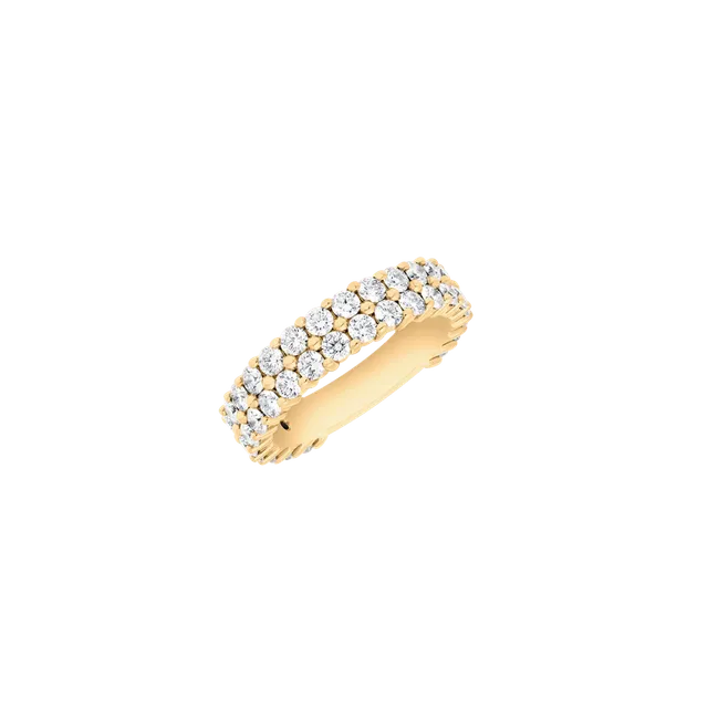 Korloff Infinite Luck anello oro giallo diamanti 2 ranghi