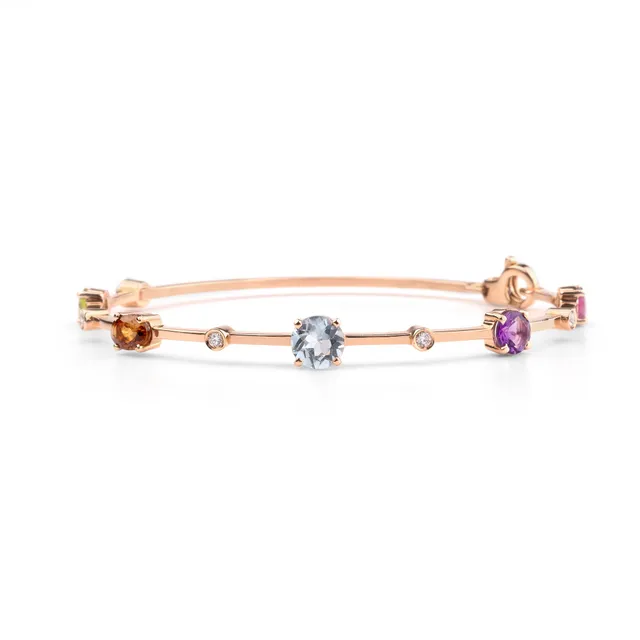 Noi Gioielli Incanto bracciale oro rosa 18kt pietre taglia M
