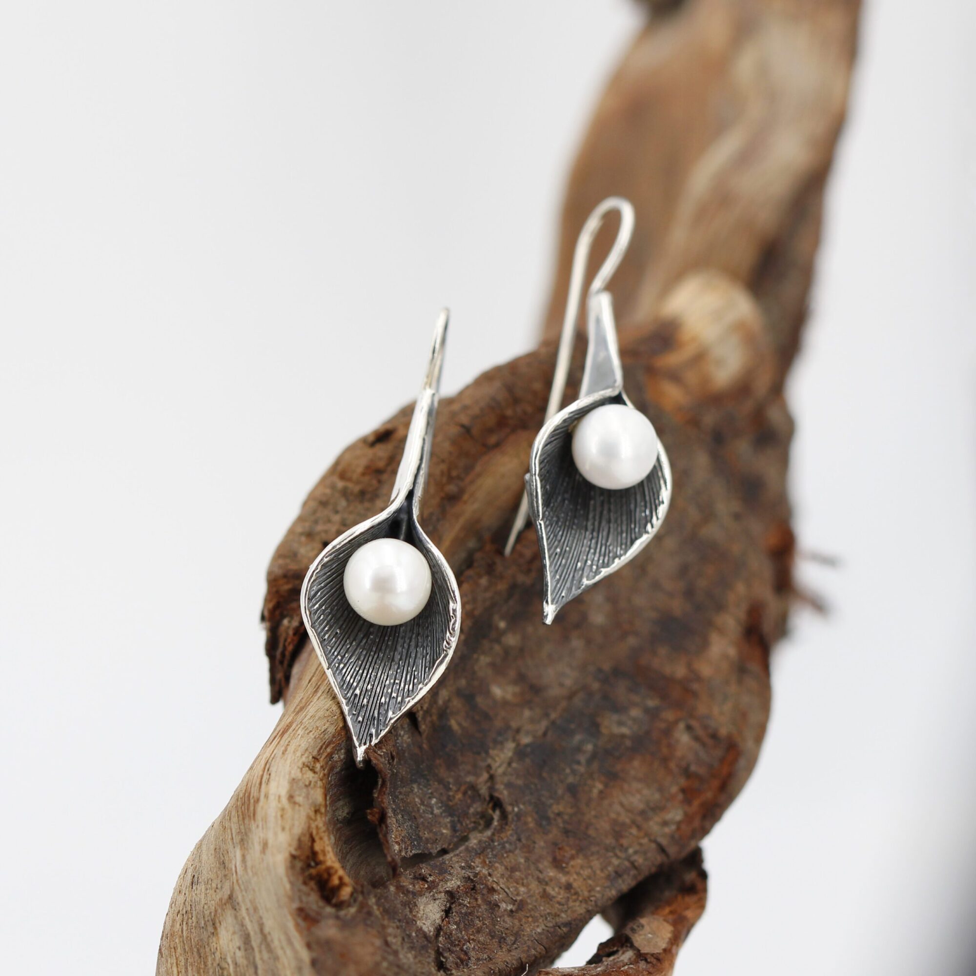 Anna Gioielli Calla Orecchini Argento con Perle 48 mm