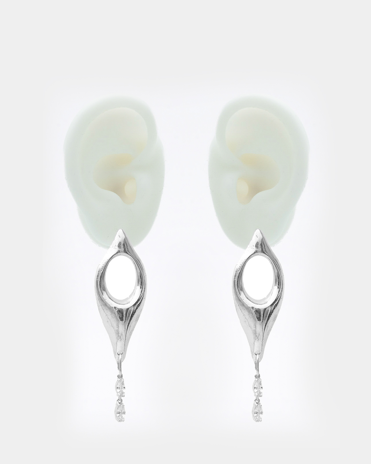 Voodoo Jewels Bold Shapes Ananke Orecchini Argento Zirconi