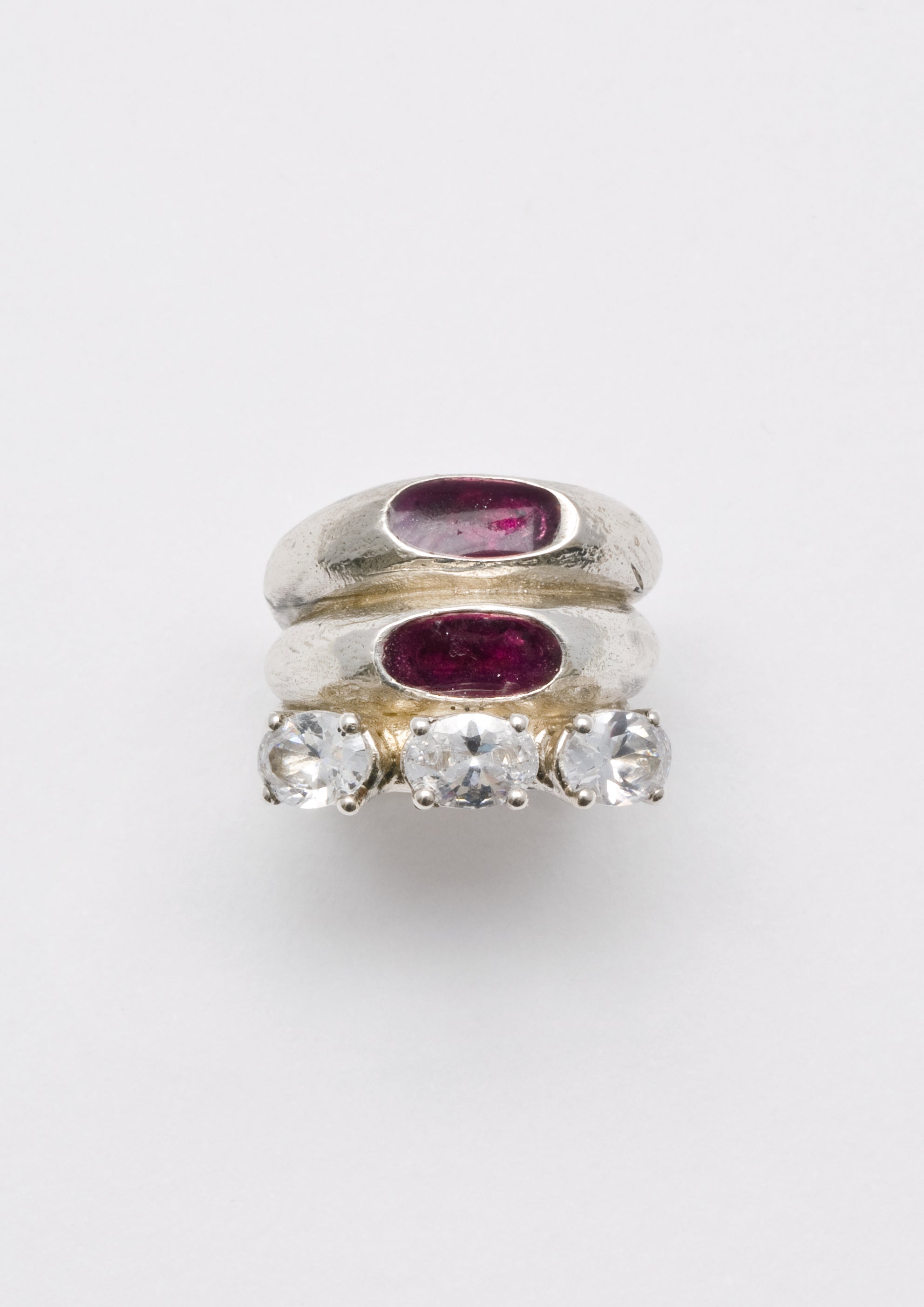 Voodoo Jewels Bold Shapes Aesun anello argento pietre semipreziose