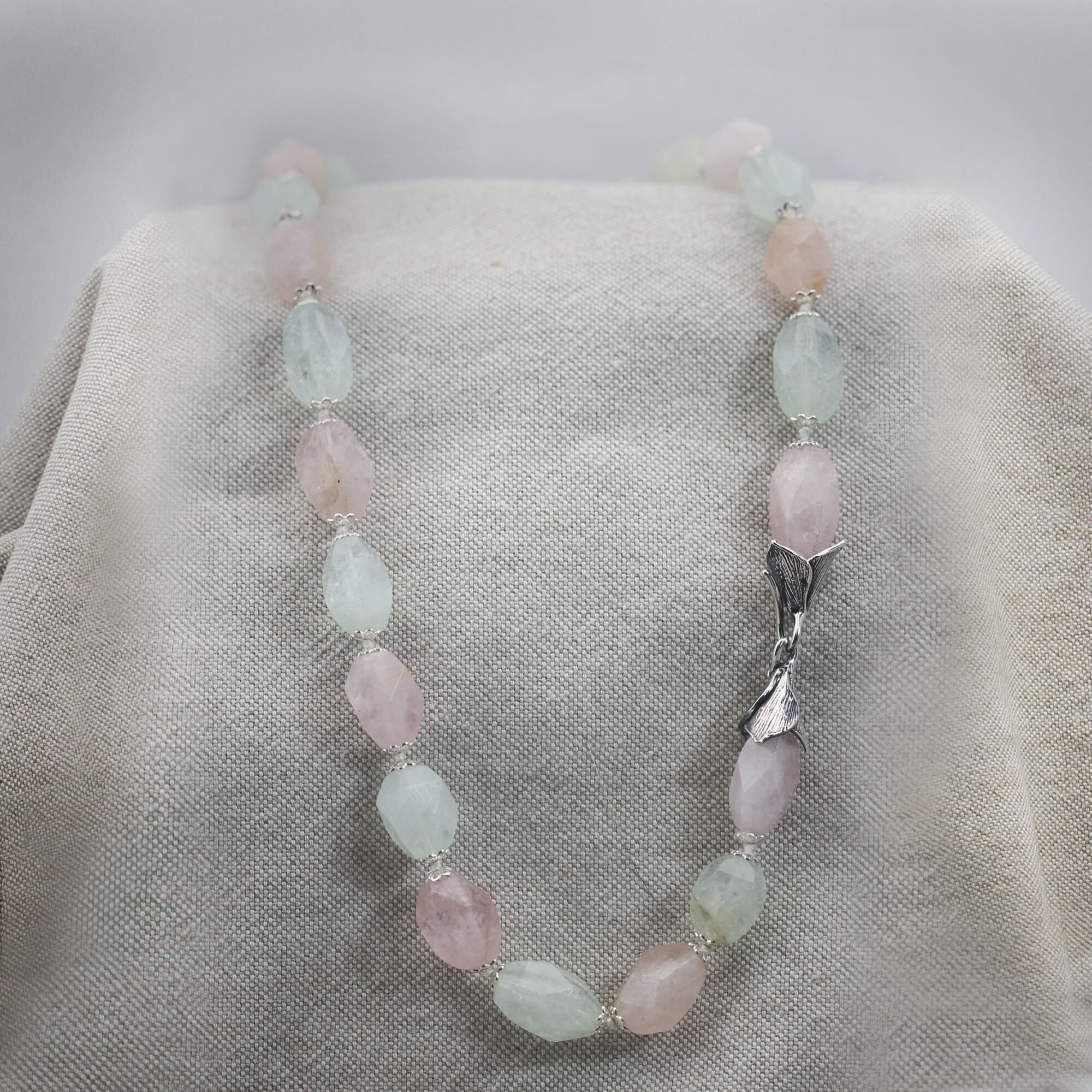 Anna Gioielli Collane Morganite collana argento pietre naturali