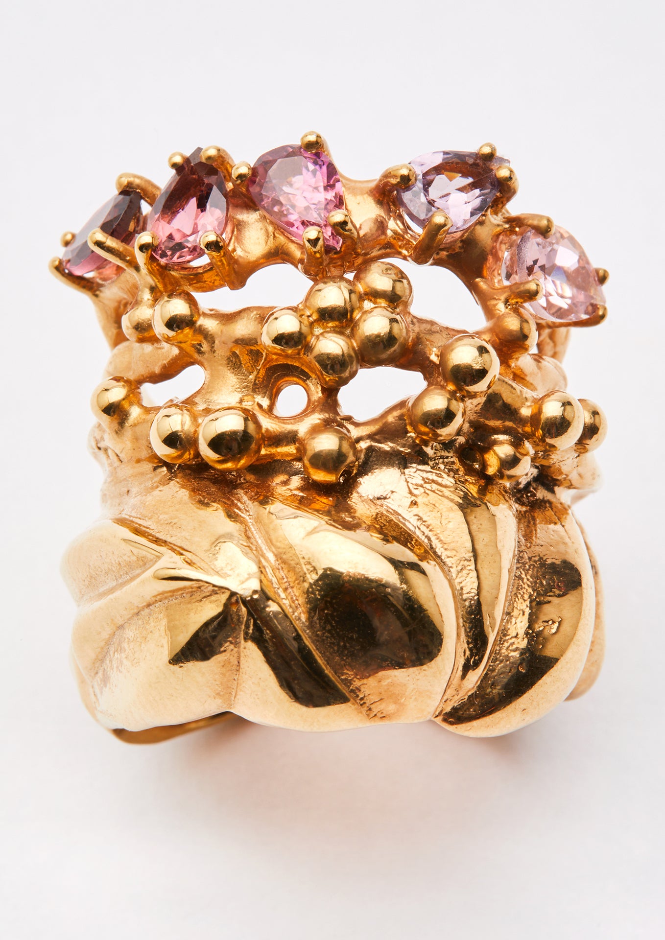Voodoo Jewels Bold Shapes Tori anello oro tormaline goccia