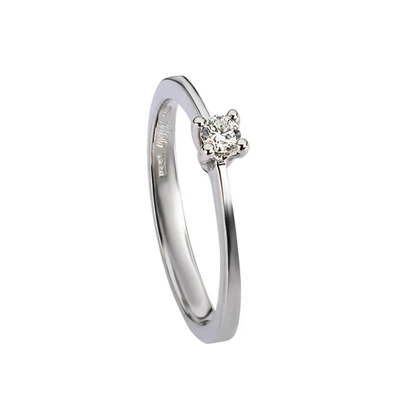 Polello Si Lo Voglio Anello Solitario platino diamante