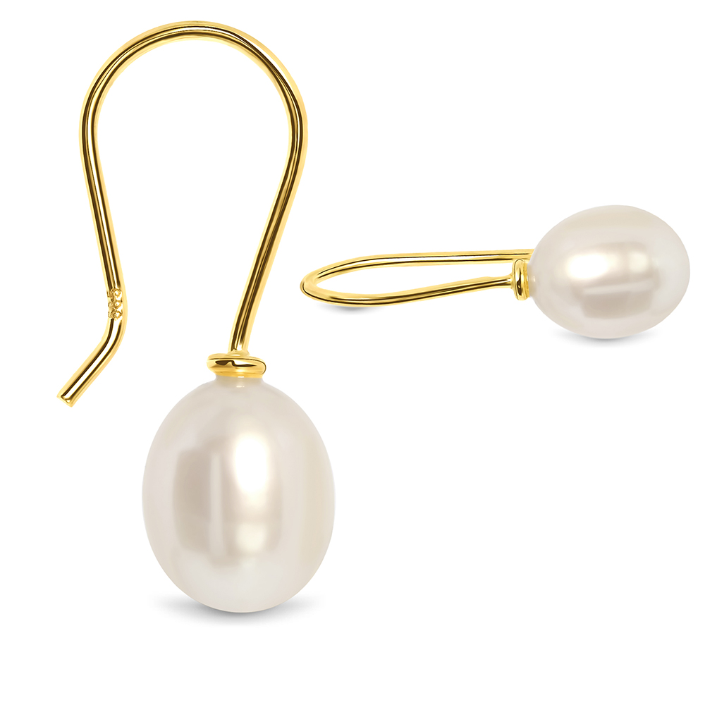 MIORE Orecchini oro giallo 14kt perla coltivata