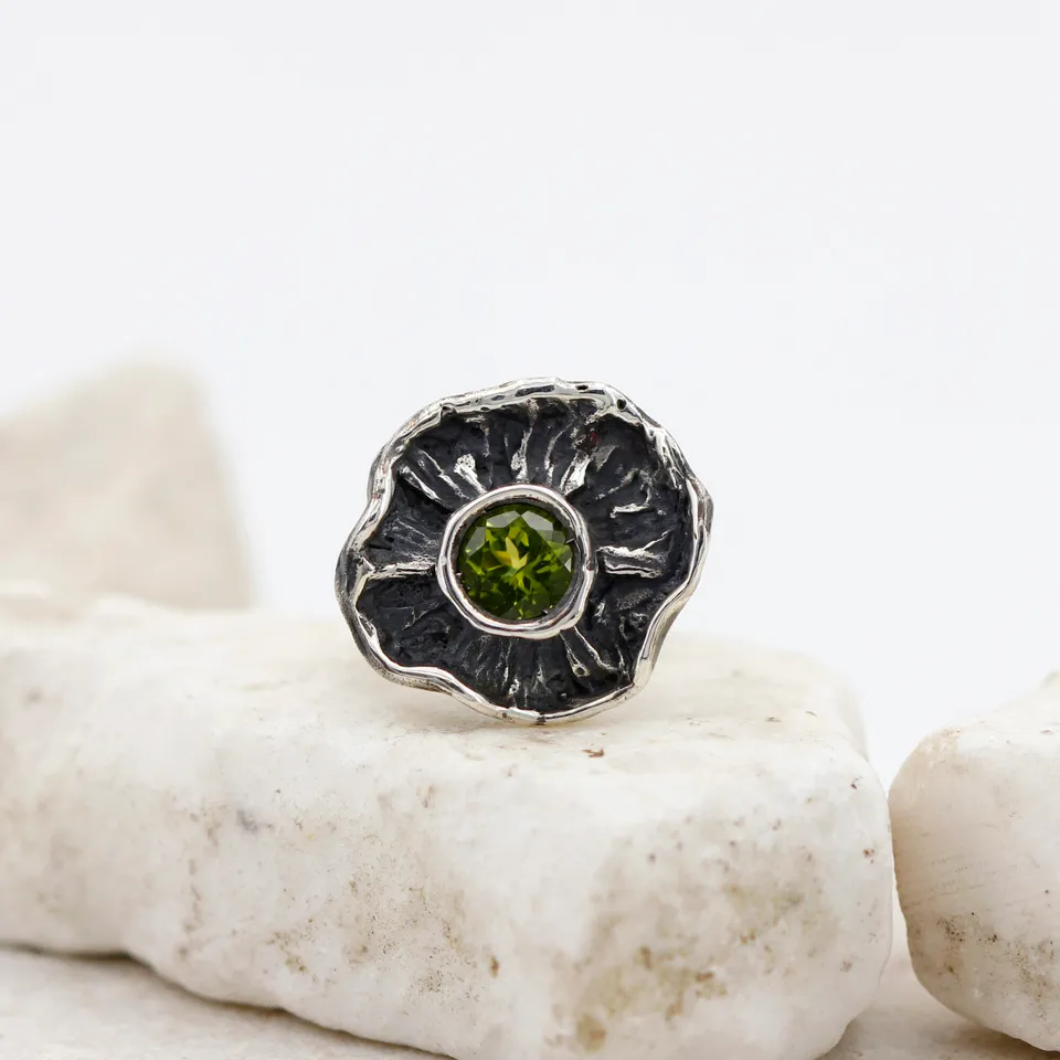 Anna Gioielli Anelli anello argento 925 peridoto fiore