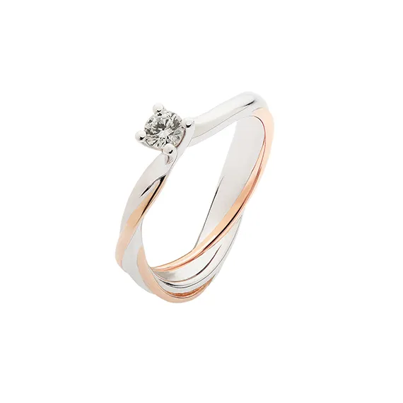 Polello Si Lo Voglio Anello Solitario oro diamante