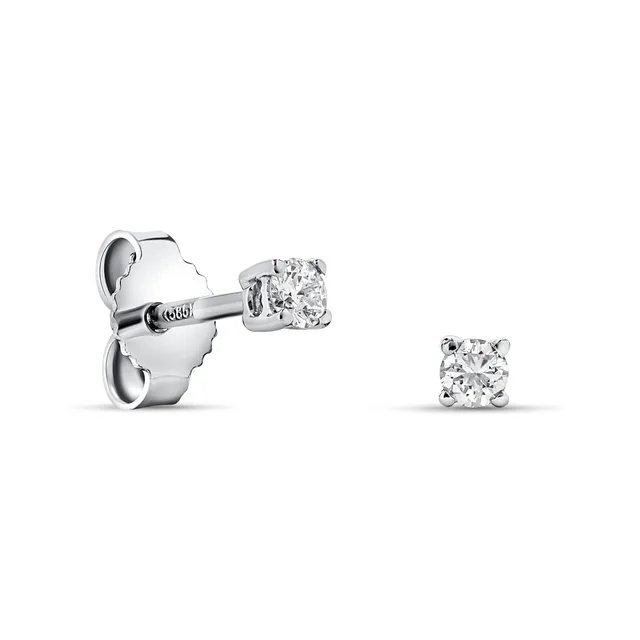 Miore Orecchini Oro Bianco 14 Kt (585)