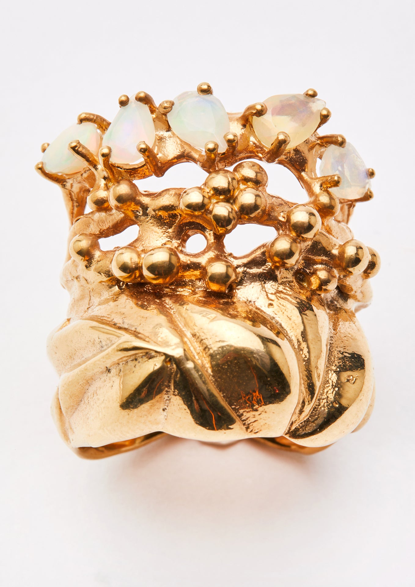 Voodoo Jewels Bold Shapes Ramla anello oro opali ovali