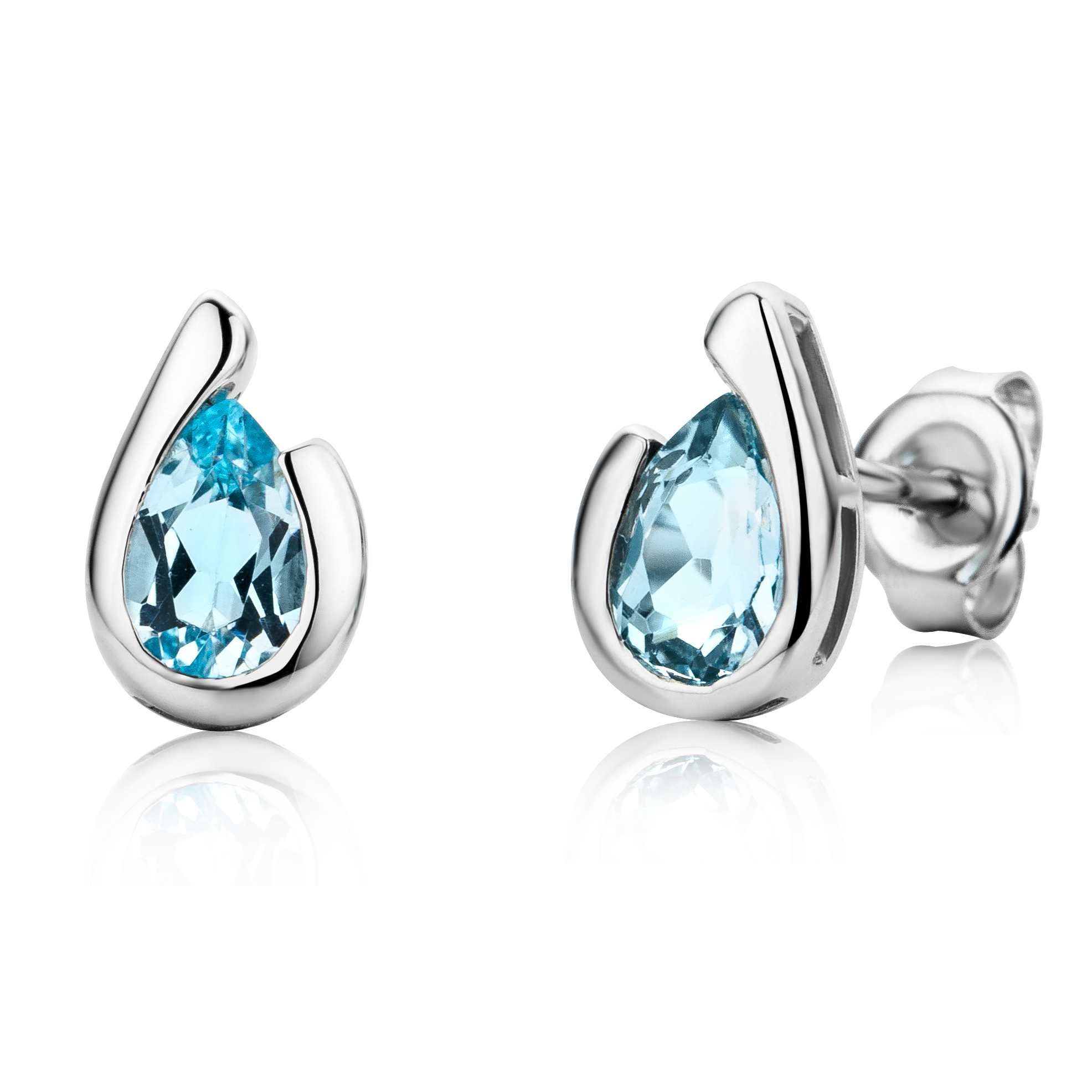 Miore Earrings Orecchini Oro Bianco Topazio 9KT