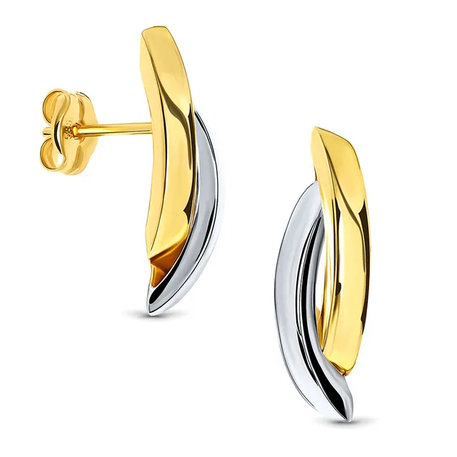 Miore Orecchini Oro Bicolore 14Kt 585 Donna