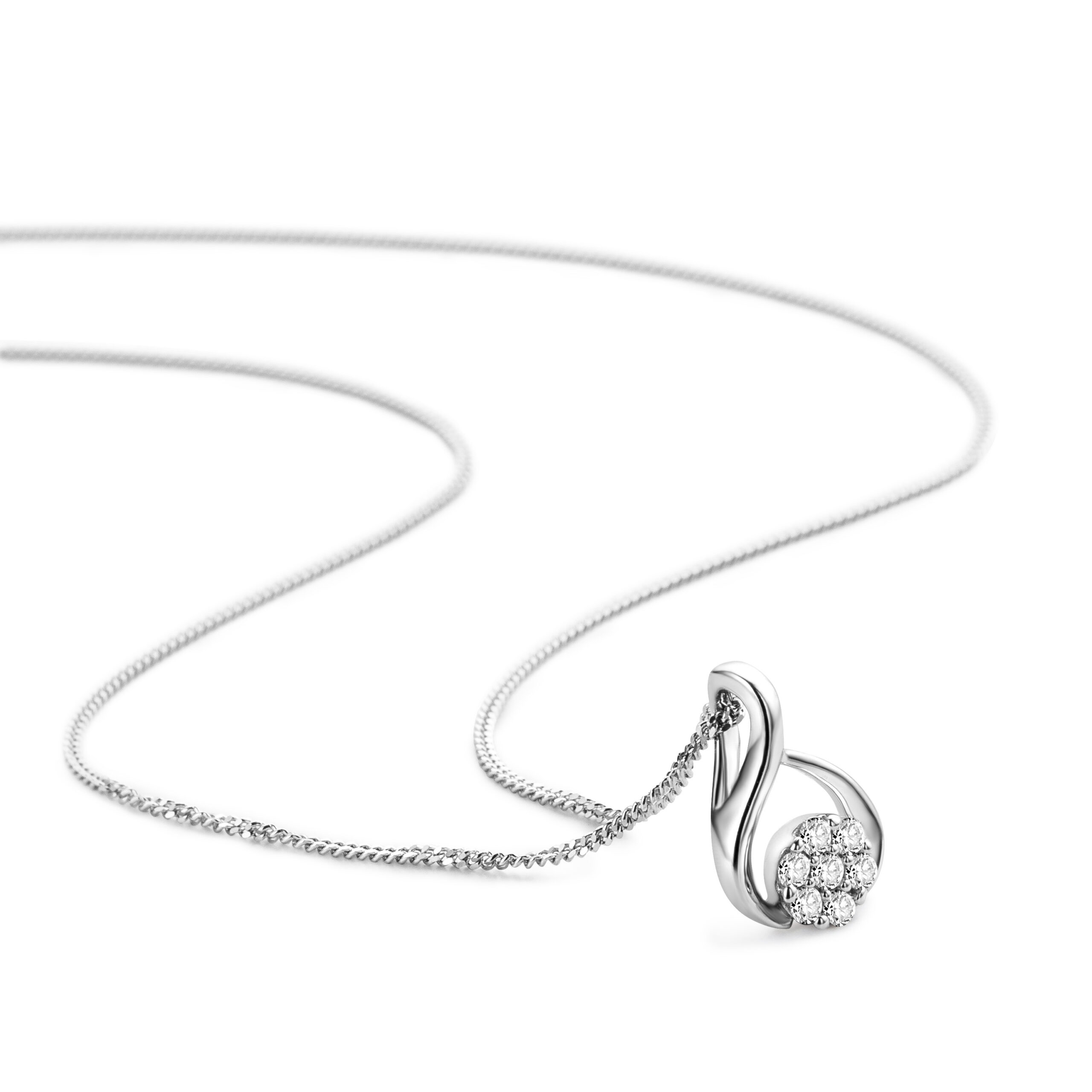 Miore Necklace Collana Oro Bianco 9KT Catena Semplice