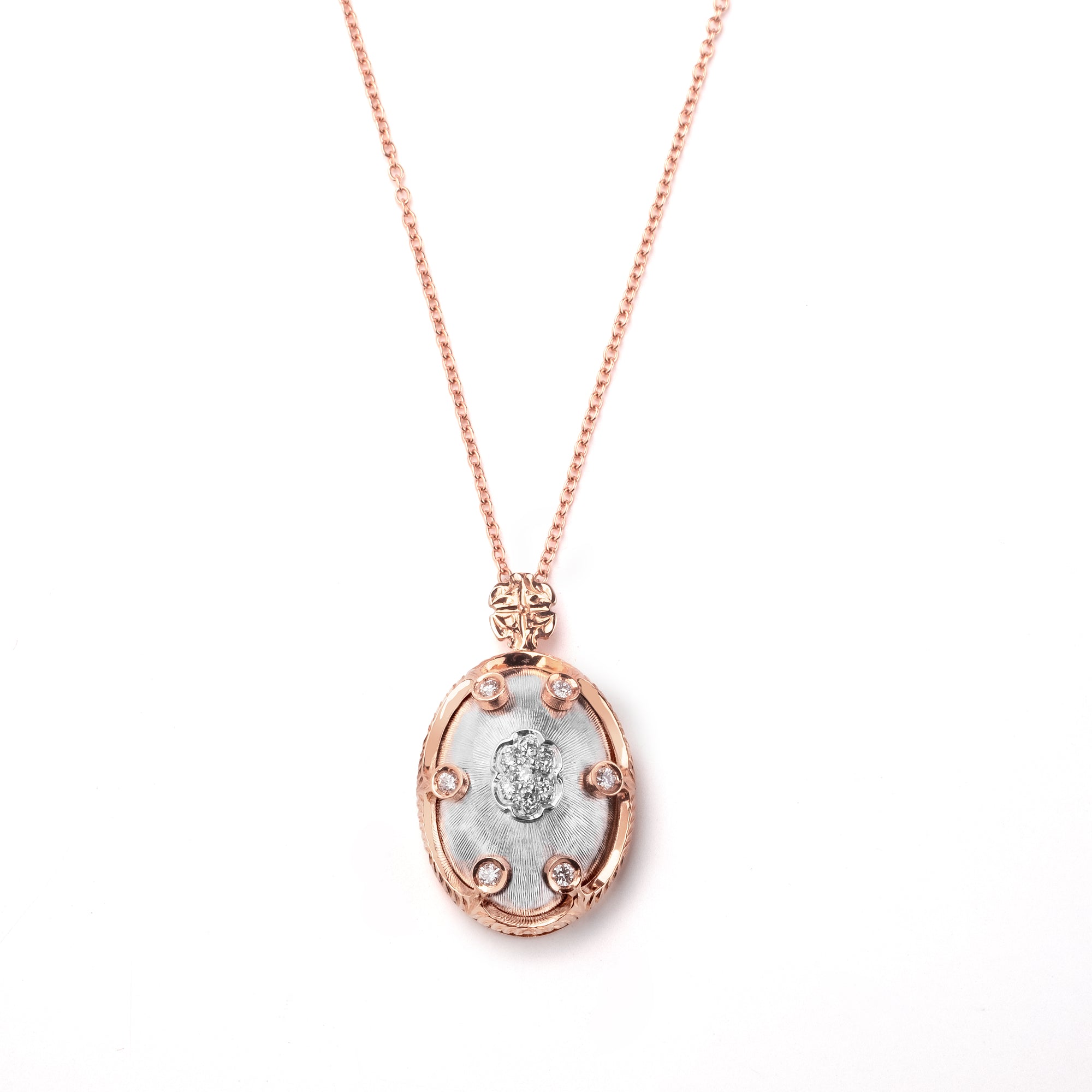 Noi Gioielli Firenze 1873 Ornato pendente corona oro rosa 20mm