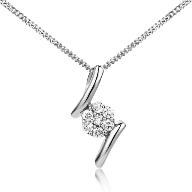 Miore Collana Oro Bianco 9 Kt 375