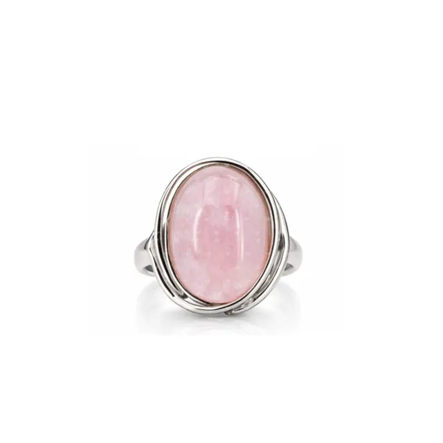 Anna Gioielli Anelli Anello Argento Morganite Cabochon Rosa