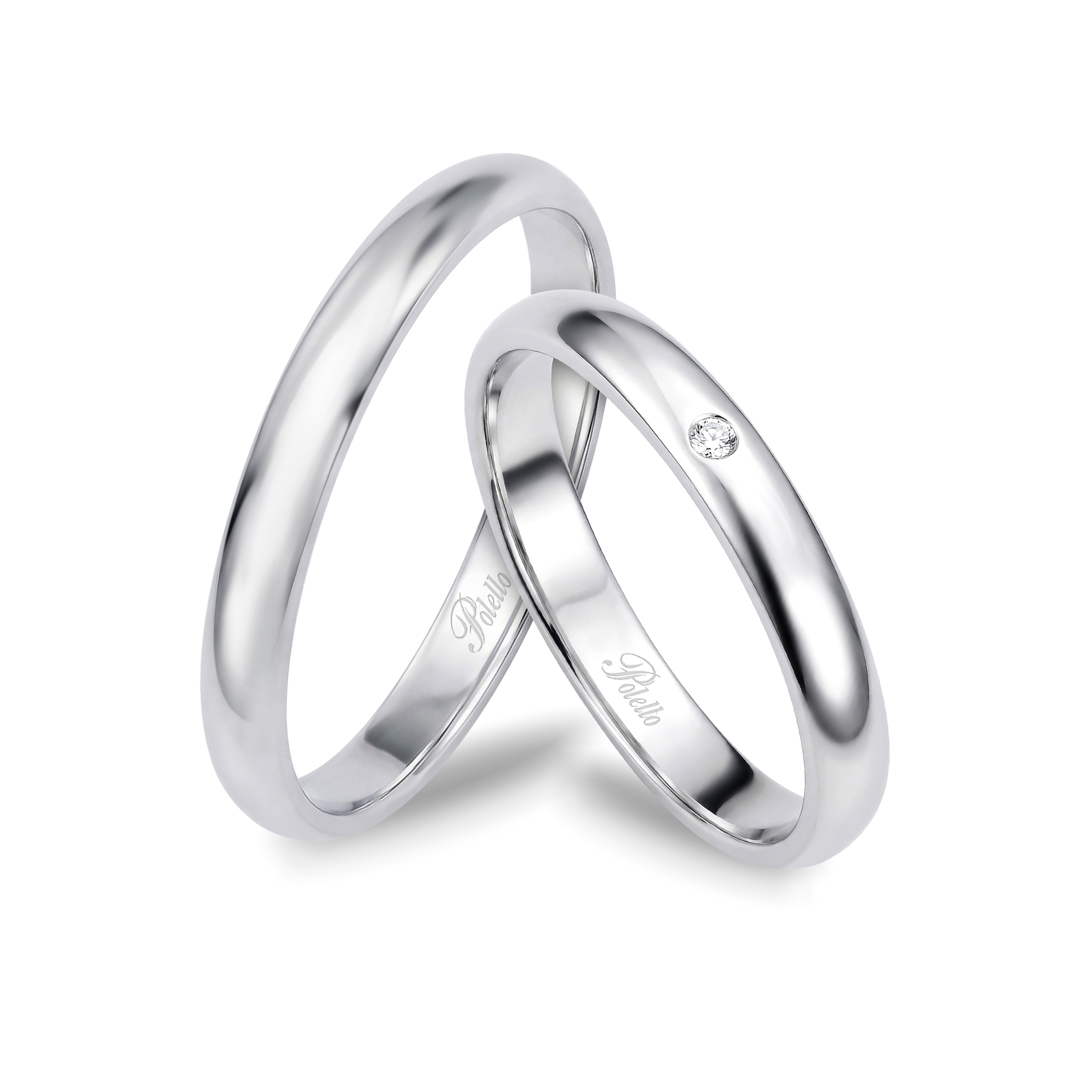 Polello Si Lo Voglio Fedi platino argento diamante fede