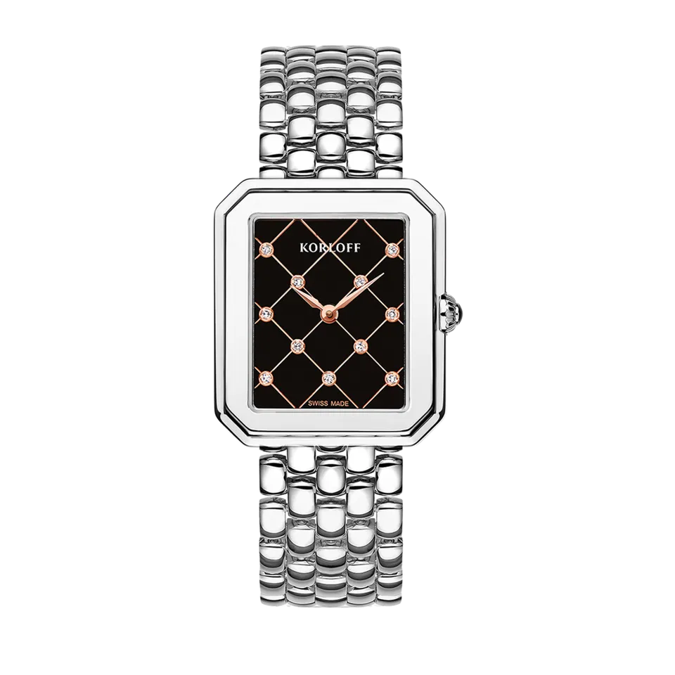 Korloff Iconik 04WA2170029 Orologio Acciaio Diamanti Nero