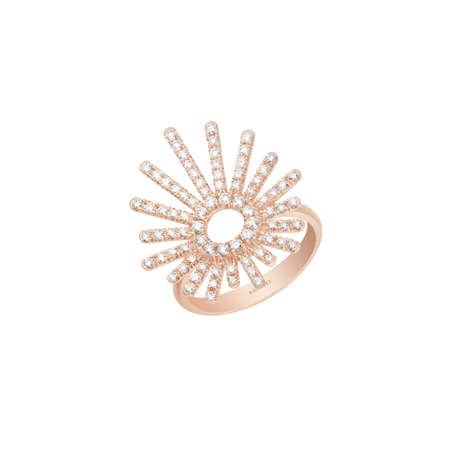 Korloff Divine Fougue JL-JDFR01 anello oro rosa diamanti