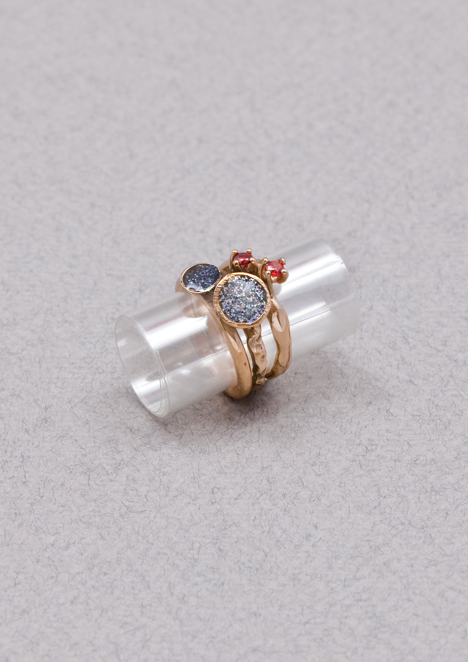 Voodoo Jewels Bold Shapes Ipsitilla anello bronzo glitter taglia M