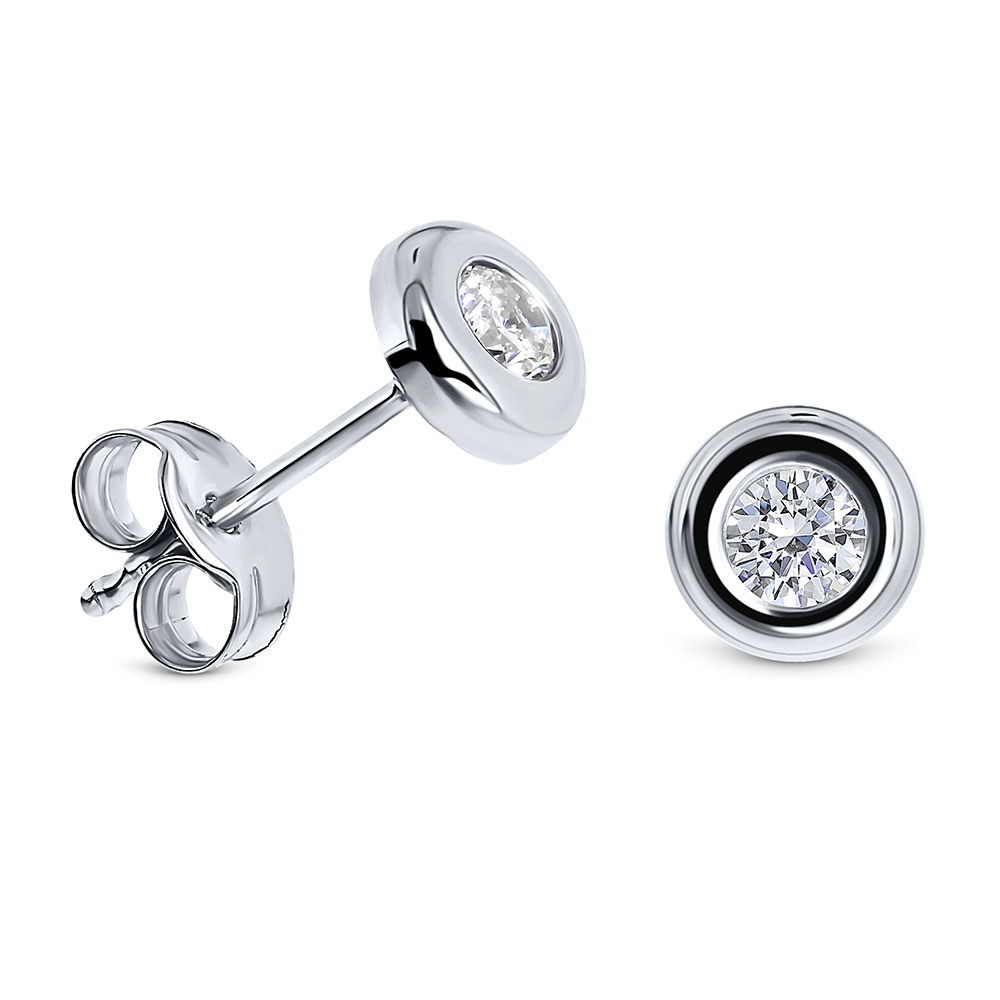 Miore Earrings orecchini oro bianco 9kt zirconia