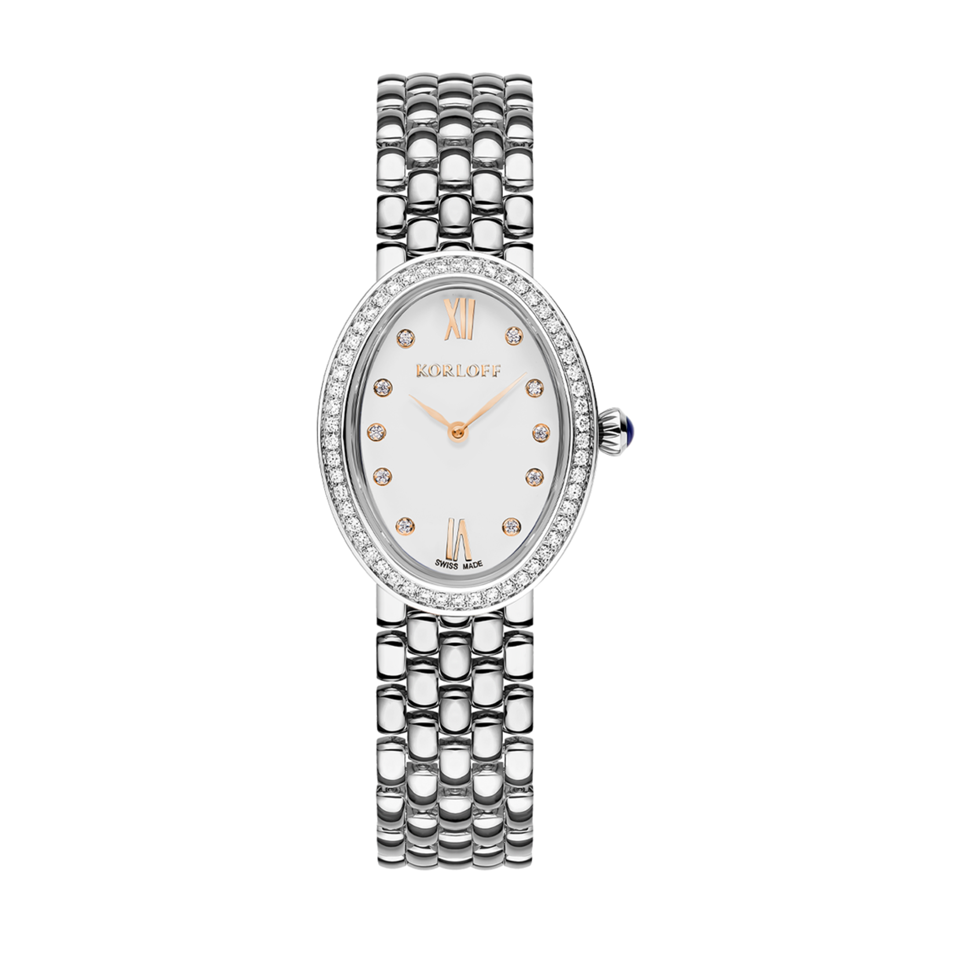 Korloff Iconik Petit Modèle orologio acciaio diamanti