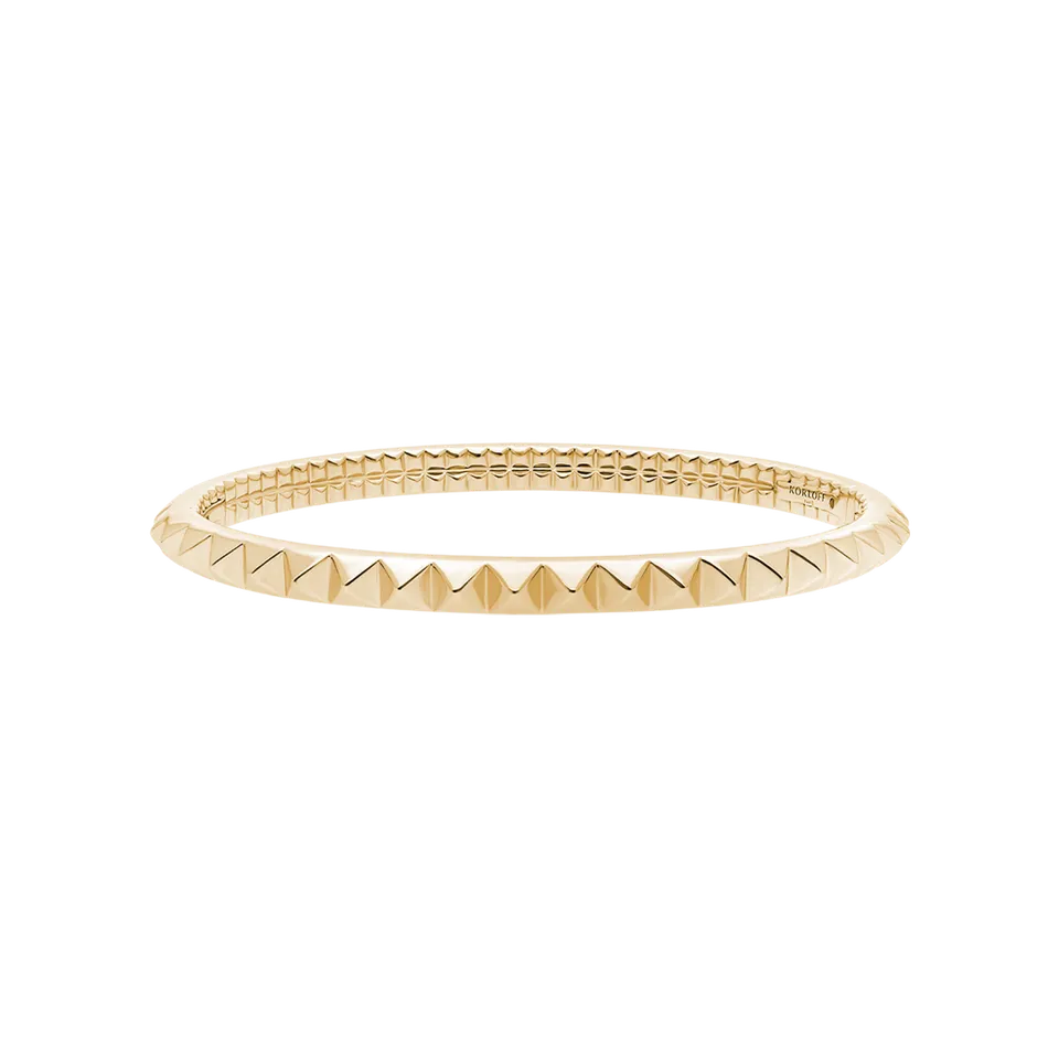 Korloff Korlove Jonc coeur pavé bracciale oro giallo 15 cm