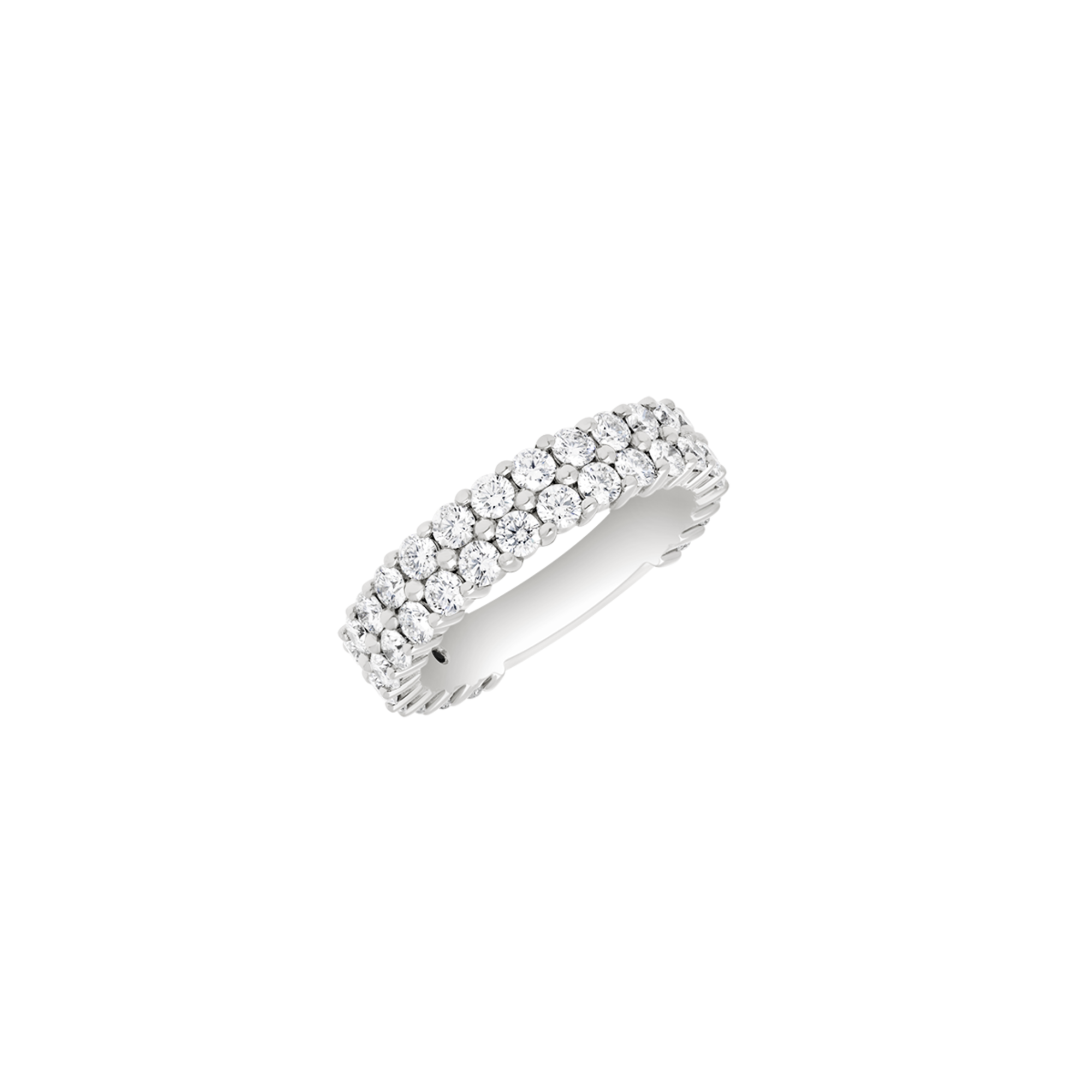 Korloff Infinite Luck anello platino diamanti 2 file