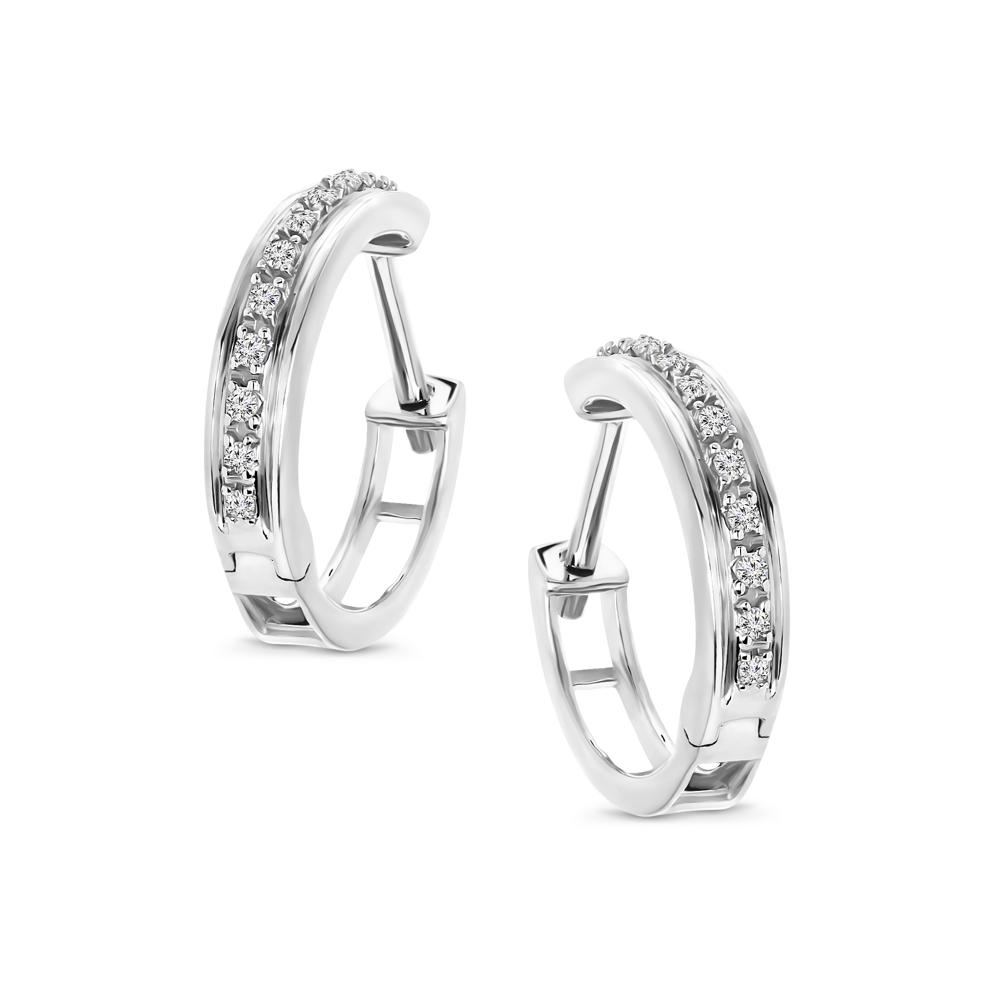 Miore Orecchini Oro Bianco 9 Kt 375