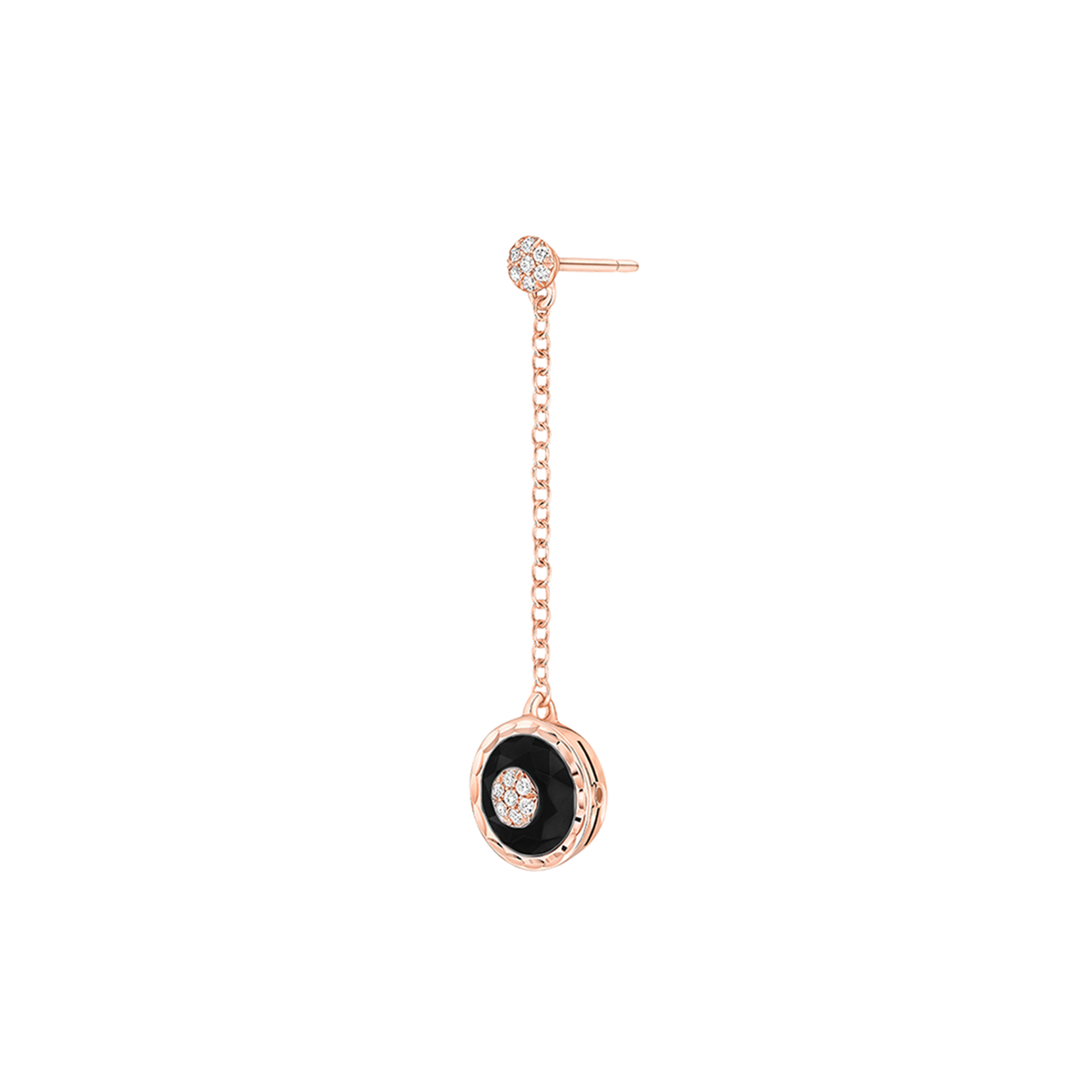 Korloff Je Play JL-JJPE06-PG orecchino oro rosa diamanti onice