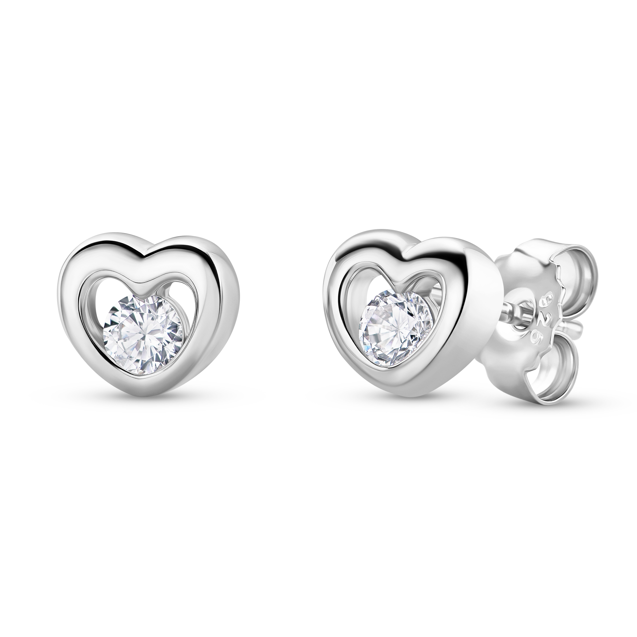 Miore Orecchini Argento 925 Zirconia Bianca