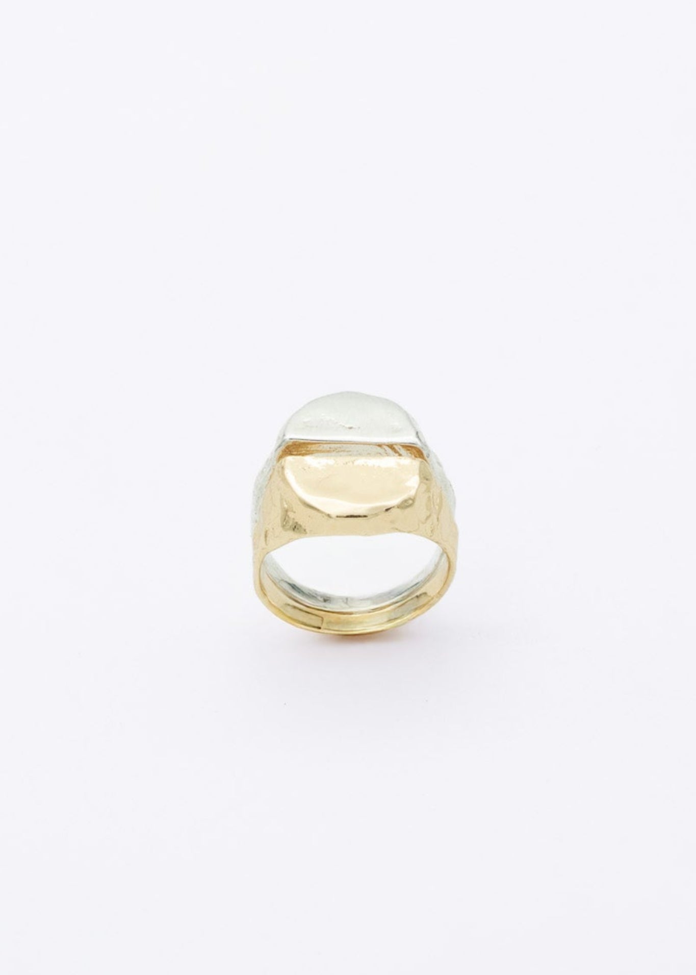 Voodoo Jewels Bold Shapes Newa anello sigillo bicolore M