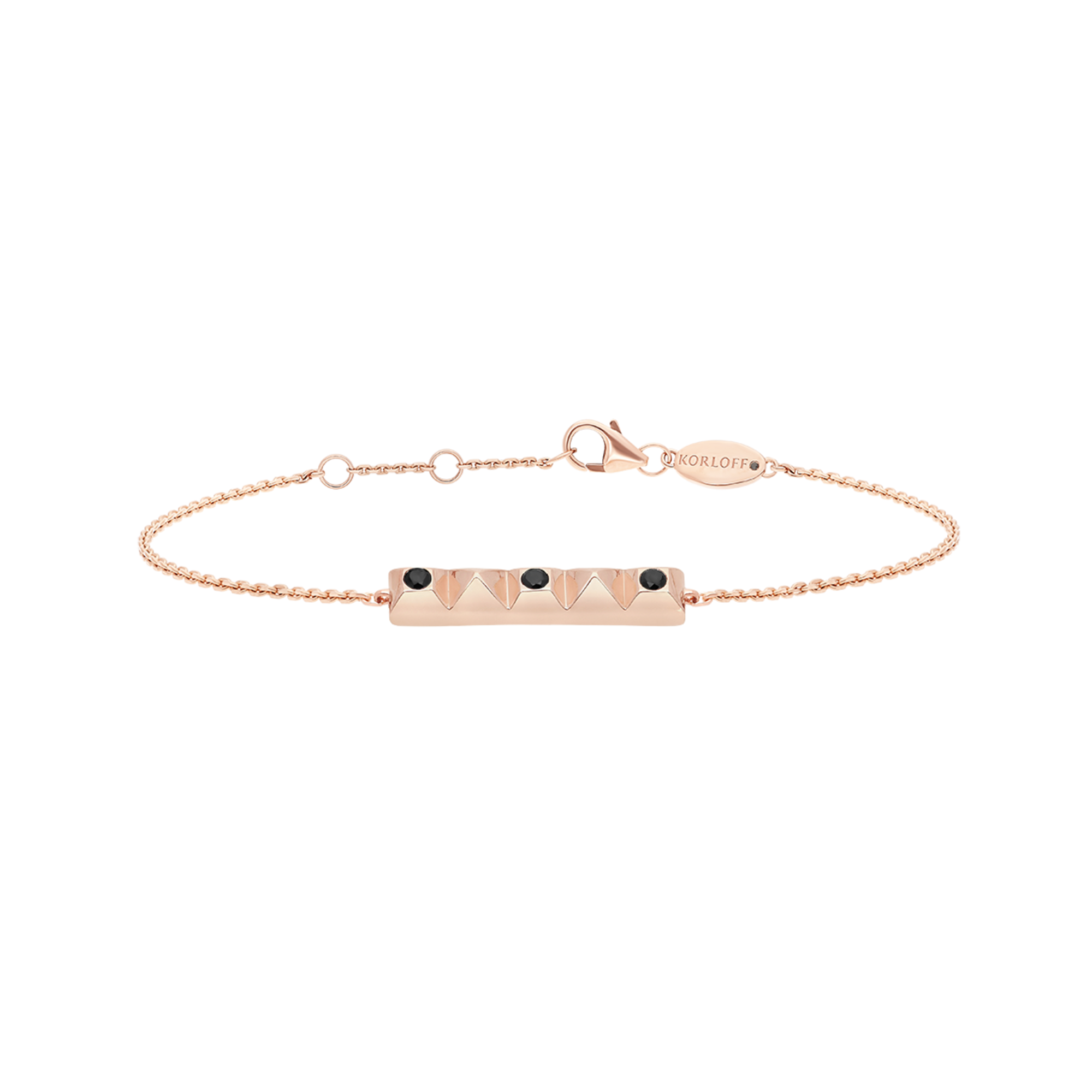 Korloff Korlove JL-JKVB03 bracciale oro rosa diamanti neri