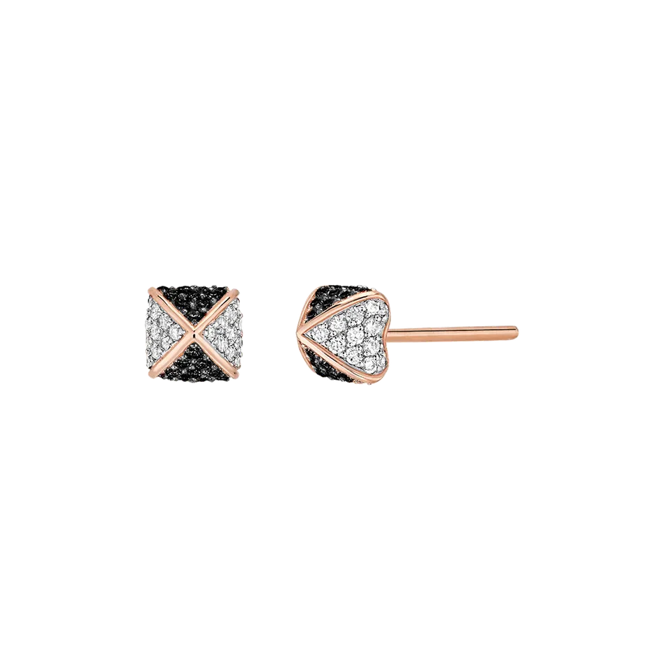 Korloff Korlove orecchini oro rosa diamanti bianchi neri