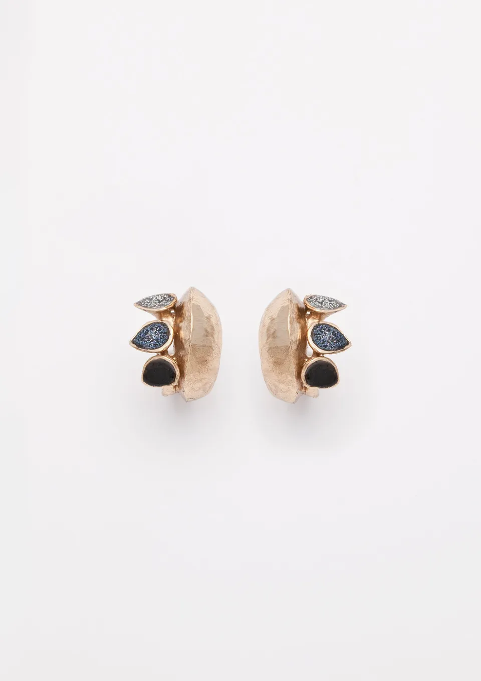 Voodoo Jewels Bold Shapes Aita orecchini bronzo giallo glitter