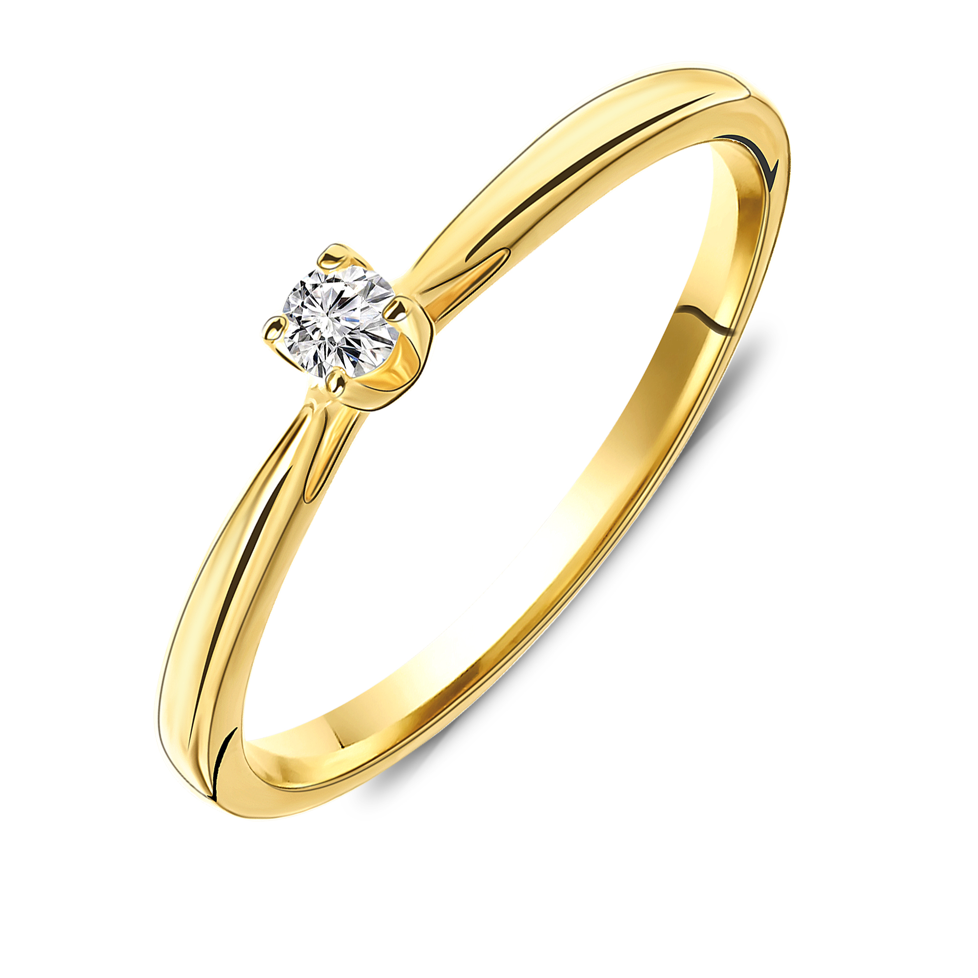 MIORE Anello Oro Giallo 9 Kt Classico