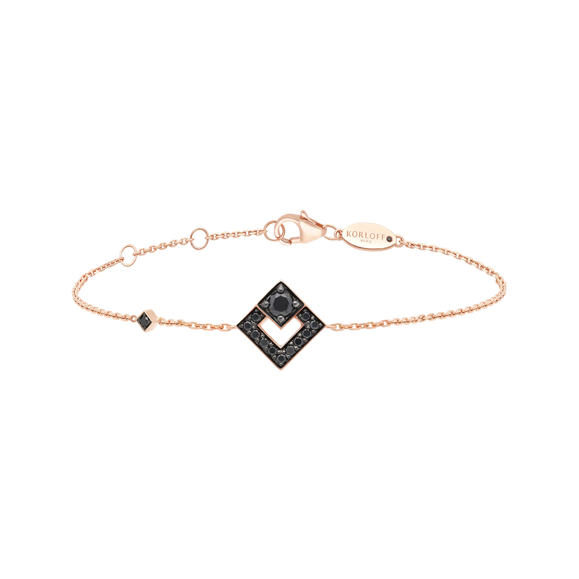 Korloff Eclat JL-JEB01-PG/BD bracciale oro rosa diamanti neri