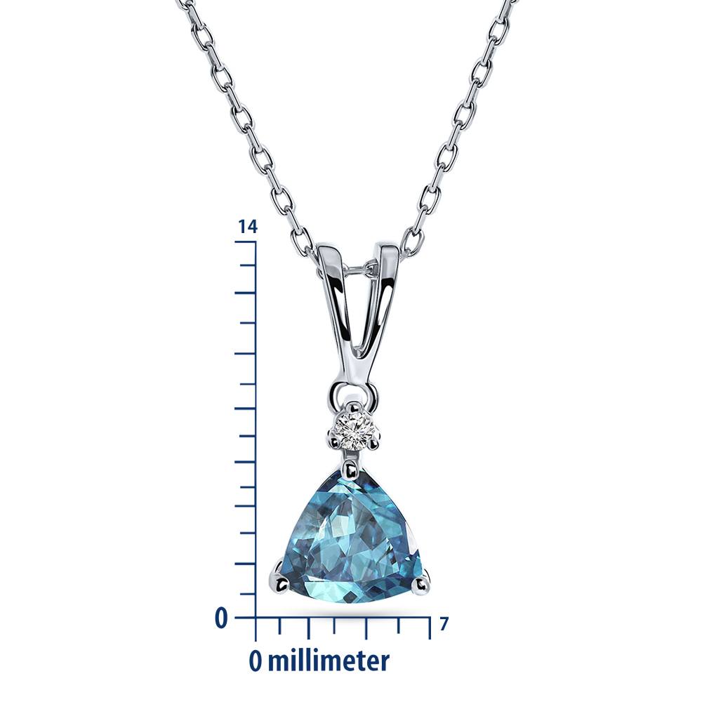 Miore Necklace Collana Oro Bianco 9Kt Acquamarina
