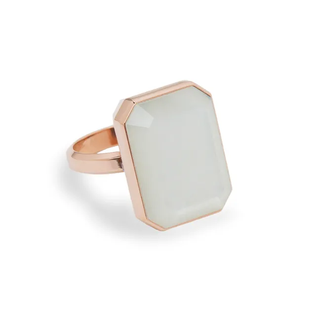 Ringly Luxe First Date Anello Moonstone oro rosa 8