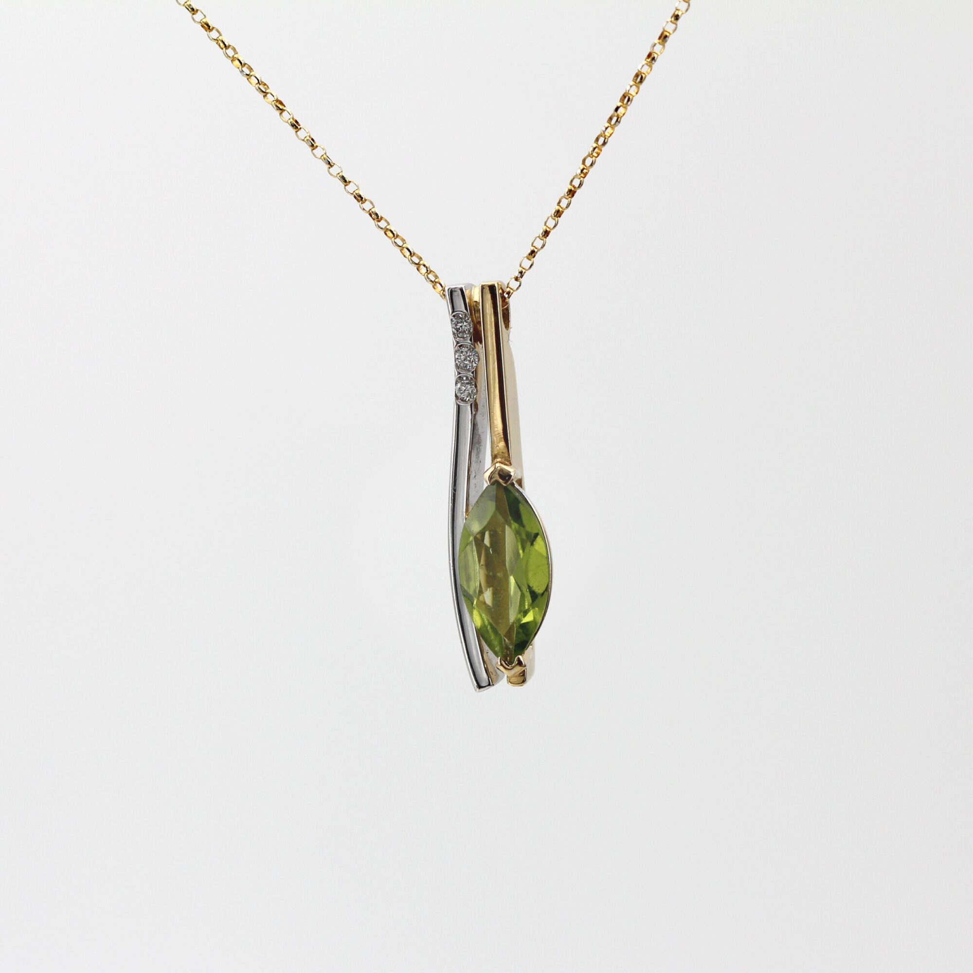 Anna Gioielli Gioielli Classici ciondolo oro peridoto diamanti