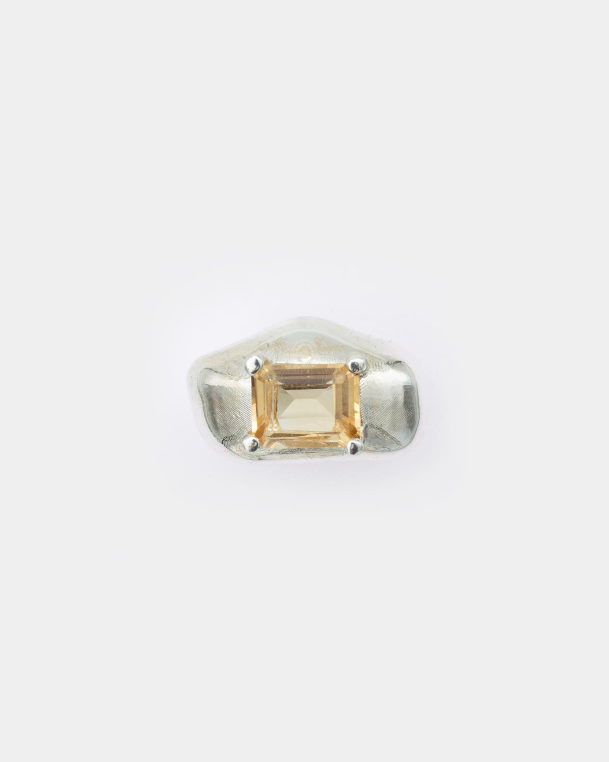 Voodoo Jewels Bold Shapes Supernova anello argento quarzo fumé M