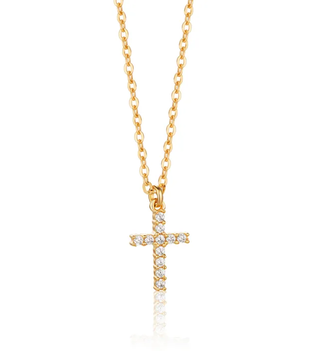 Miore Collana Oro Giallo 9KT Zirconia Cubica