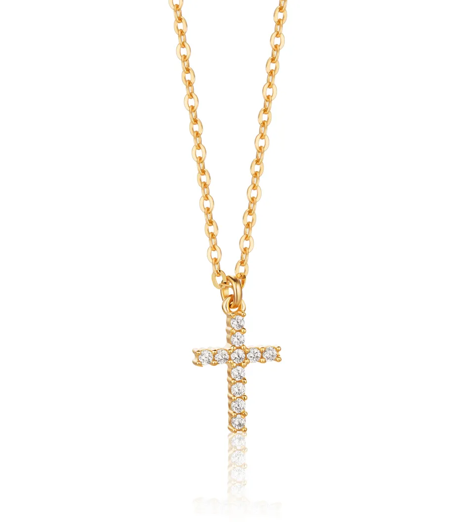 Miore Collana Oro Giallo 9KT Zirconia Cubica
