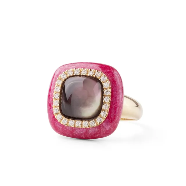 Noi Gioielli Mistica anello oro giallo 18kt madreperla 16 mm