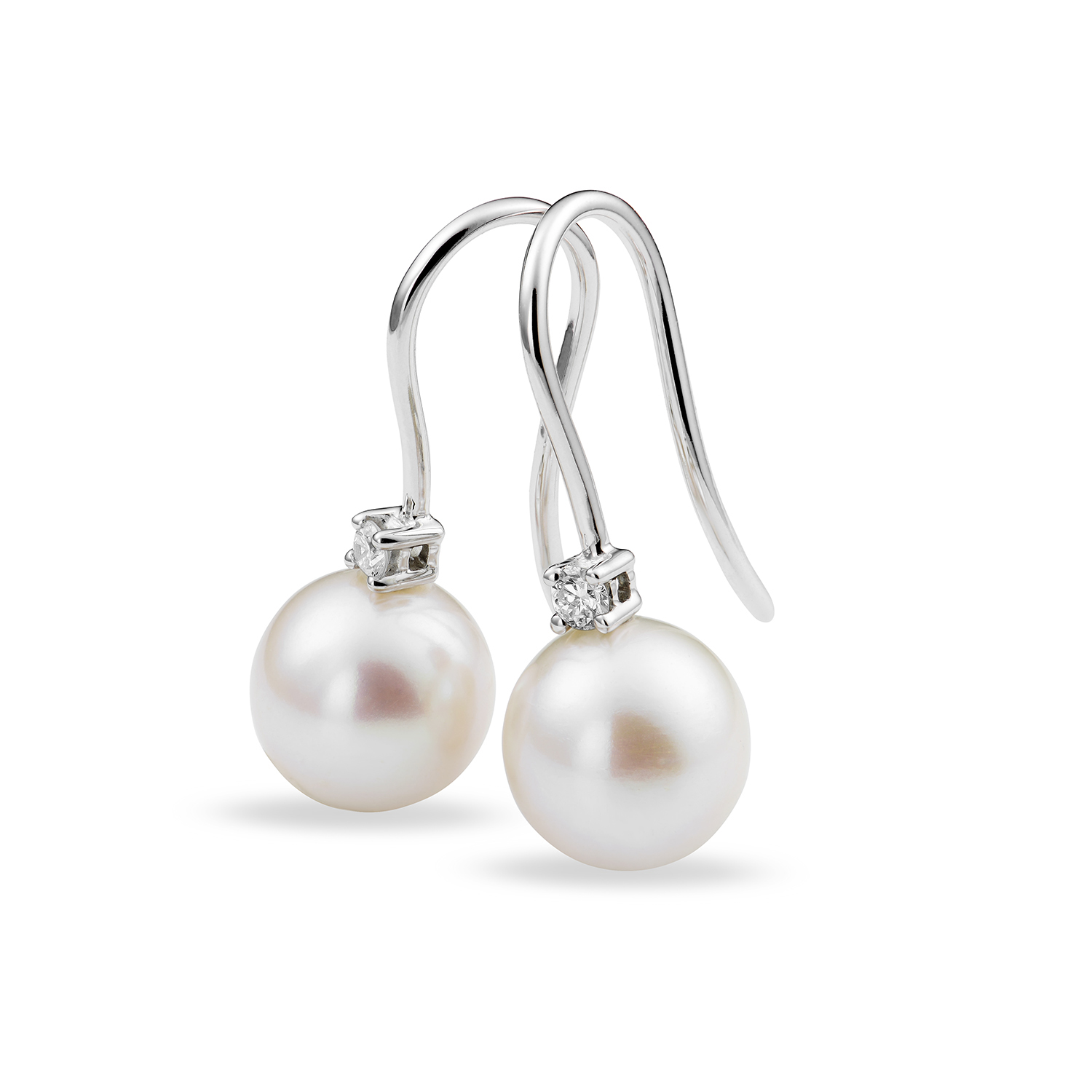 Miore Earrings Orecchini oro bianco 14kt perla coltivata