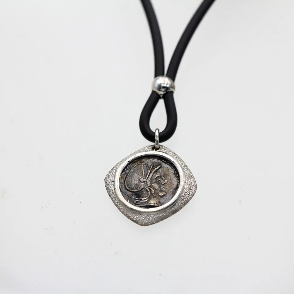 Anna Gioielli Monete Romane Pendente Argento Moneta 8.2 g